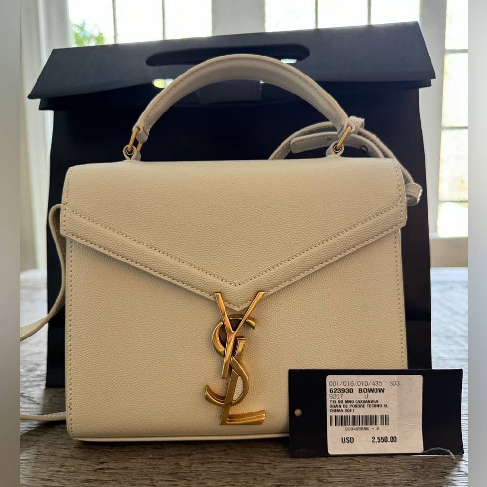 Saint Laurent Mini Cassandra White bag - Picture 1 of 5